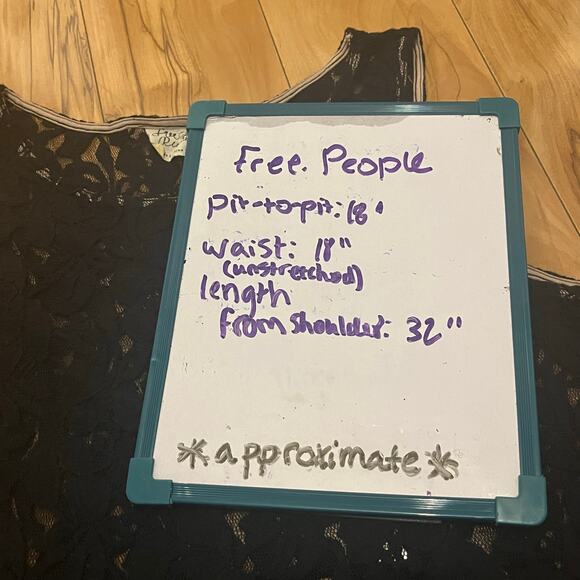 Free People Y2K Black Lace Mini Dress Large Sheer Resortwear Beach Coverup - Picture 13 of 13